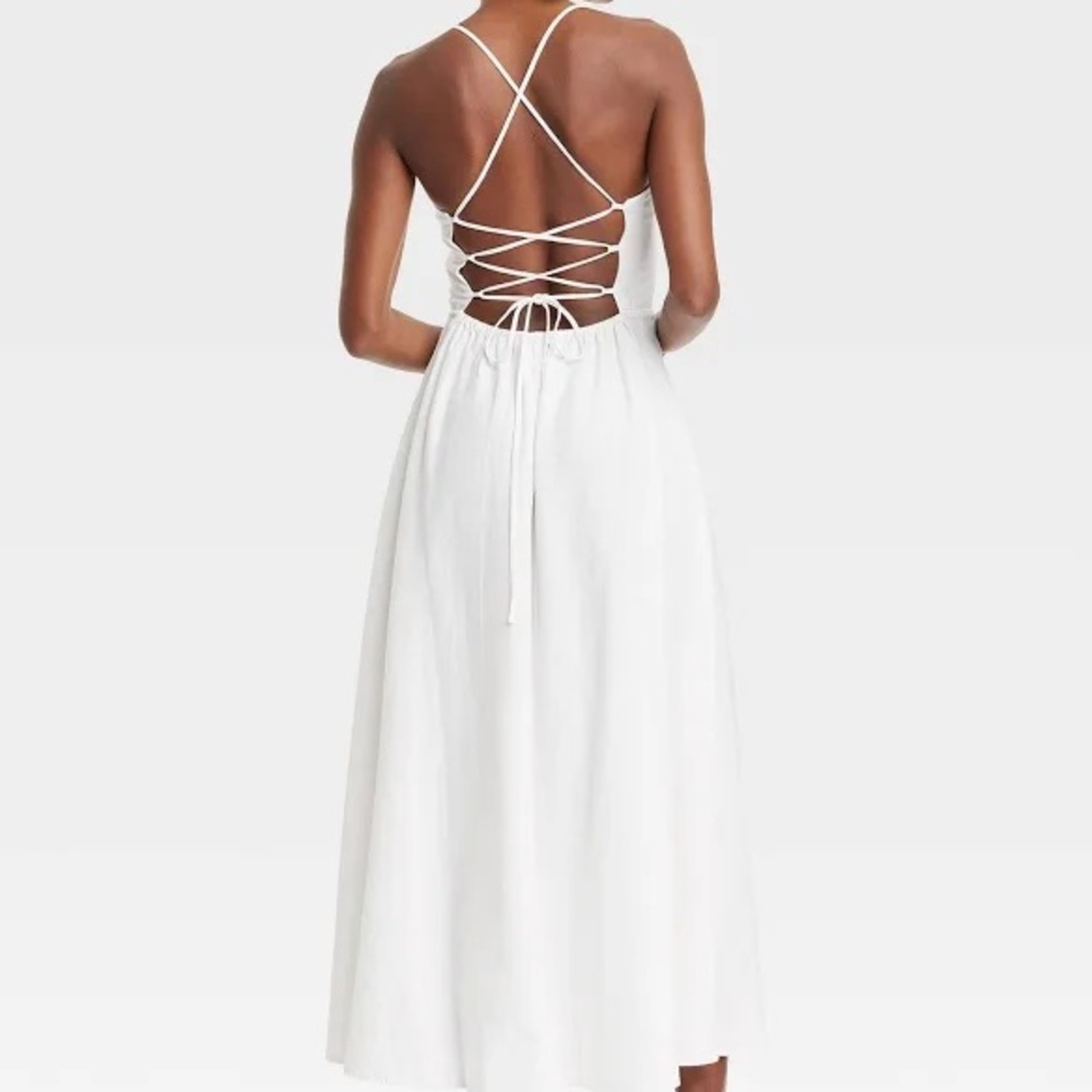 A new day white tie back sundress - Picture 5 of 5